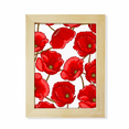 thumbnail image 1 of Red Flowers Corn Bespread Desktop Adorn Photo Frame Display Art Painting Wooden, 1 of 3