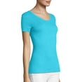 thumbnail image 4 of Hanes Women's FreshIQ X-Temp Tri-Blend Performance V-Neck Tee, 4 of 5