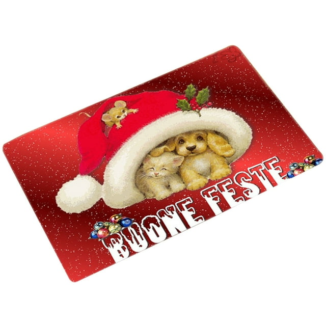 Christmas Bath Rug Fashion Decorative Absorbent Non-slip Shower Rug Bath Mat