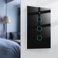 thumbnail image 4 of TUYA Smart Light Interruptor Cuenta regresiva Teléfono Móvil Lámpara de control remoto Interruptores de sala de estar Hogar Suministros Inteligentes Suministros Negro 3-Gang Yuarrent HA011723-06, 4 of 7