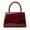 Burgundy, variant on Women's Glossy Patent Leather Top Handle Clutch Purse for Wedding Party Evening