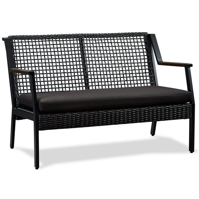 Real Flame Calvin Causeuse de Patio en Aluminium Noir