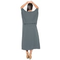 thumbnail image 4 of HAPPY BAY Women's Relaxed Fit Caftan Long Loungewear 2X-3X Grey-A739, 4 of 5