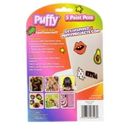 Puffy 3D Paint Pens 5 Pack Primary Colors, Dries Permanent, Multi-Surface