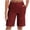 *Wine, variant on VBVC Women's Elastic Waist Pull-On Bermuda Shorts , Stretchy Knee Length Shorts For Women , Ladies' Lightweight Straight Leg Shorts with Pockets,Black,S-3XL