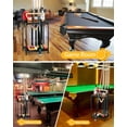 thumbnail image 5 of Billiards Pool Stick Holder - Pool Cue Rack Floor Stand & Ping Pong Paddle Holder Hardwood Pool Cue Holder for 12 Cues Sticks Pool Table Accessories Organizer (Black), 5 of 6