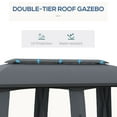 thumbnail image 3 of Outsunny 10' x 20' Patio Gazebo with Netting & Curtains, Dark Gray, 3 of 9