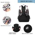 thumbnail image 4 of FORMRS Unisex School Backpack 17" Student Travel Bag with Laptop Compartment, White Cute Cat, 4 of 7