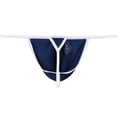 thumbnail image 3 of TANBOM Men's Thong Bulge Pouch Lightweight Breathable Tagless Design Comfortable G-Strings Indigo M, 3 of 6