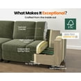 thumbnail image 6 of CHIC HOUSE 168" Oversized Modular Sofa, Extra Deep Cloud Chenille Sectional Couch with Ottoman Chaise, Fluffy 4 Seater Sofa for Living Room, Villa, Green, 6 of 10