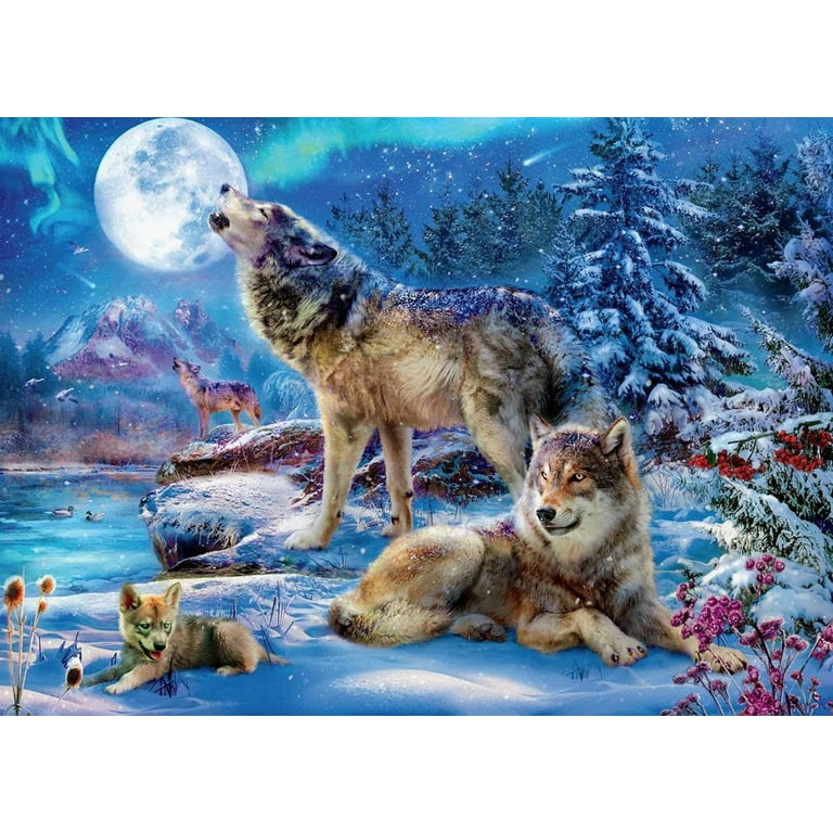 WOLFE C-quanta 12枚入り6セットです！ Ceaco - Wolves - Winter Wolf Family - 1000 Piece Jigsaw Puzzle