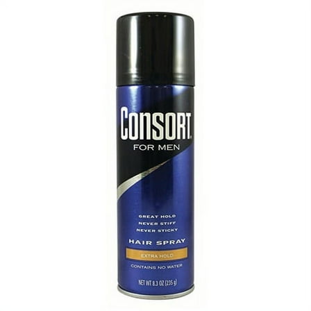 Consort Extra Hold Hair Spray Aerosol for Men, 8.30 Oz, 3 Pack
