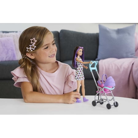 Barbie Skipper Babysitters Inc. Doll & Stroller Playset, for 3 Years & Up, Multicolor