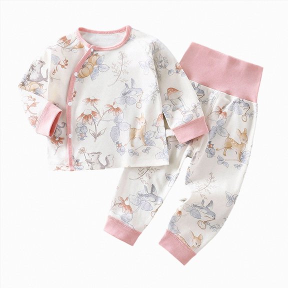 Wonitaaizi Toddler Baby Girl Long Sleeve Sweatshirt Pant Fall Winter Clothes Set for Girls Pajamas Pink for Size 9-12 Months