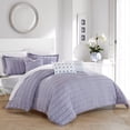 thumbnail image 4 of Daza 6 or 5 Piece Comforter Set Striped Ruched Ruffled Bedding, 4 of 5