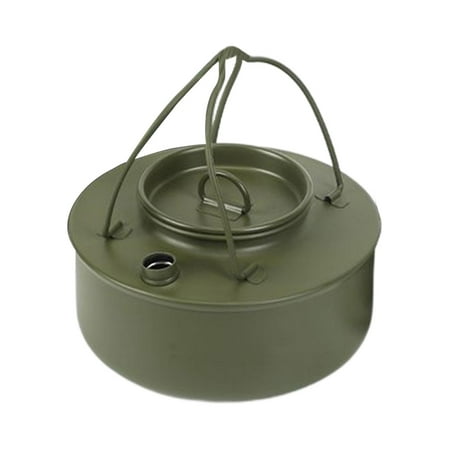 

Camping Kettle Teapot Stainless Steel Camping Cookware Teakettle with Silicone Handle Outdoor Kettle for Farmhouse Hiking Backpacking Picnic Green