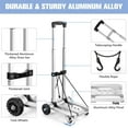 thumbnail image 3 of 270LBS Utility Luggage Cart with 4 Wheels, 100% Aluminum Hand Truck Dolly, Folding Hand Truck with Advanced Tank Wheels, Portable Dolly Cart for Luggage, Travel, Shopping, Office Use, 3 of 6