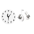 thumbnail image 1 of Reloj de pared,Reloj de pared con bailarina,reloj decorativo colgante.,estatua de cisne,Figuras de cisne de cerámica modernas,Escultura de animales Decoración centro de mesa, 1 of 8