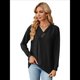 thumbnail image 1 of Blusas de Larga con Cuello en V para Mujer, Blusas Casuales Tipo Jersey, Blusas Holgadas y Elegantes, Blusas Tipo Túnica para Otoño. Negro M, 1 of 10