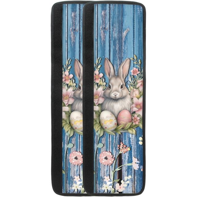 NETILGEN Easter Rabbit Floral Fridge Door Handle Covers Set of 2, Keep Fingertips Dust Food Stains Protector Microwave Oven,for Home Kitchen Appliance Decoration Gift for Women