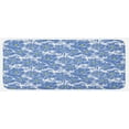 thumbnail image 1 of Floral Kitchen Mat, Corsage Daisy Jasmine Petals Fragrance Botanical Beauty Pastel Nature Design, Plush Decorative Kitchen Mat with Non Slip Backing, 47" X 19", Violet Blue Yellow, by Ambesonne, 1 of 1