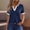 *Dark Blue, variant on ClodeEU Womens's Summer V Neck Short Sleeve Tee,Casual Loose Fit T-Shirt Dark Blue,Womens Plus XXL