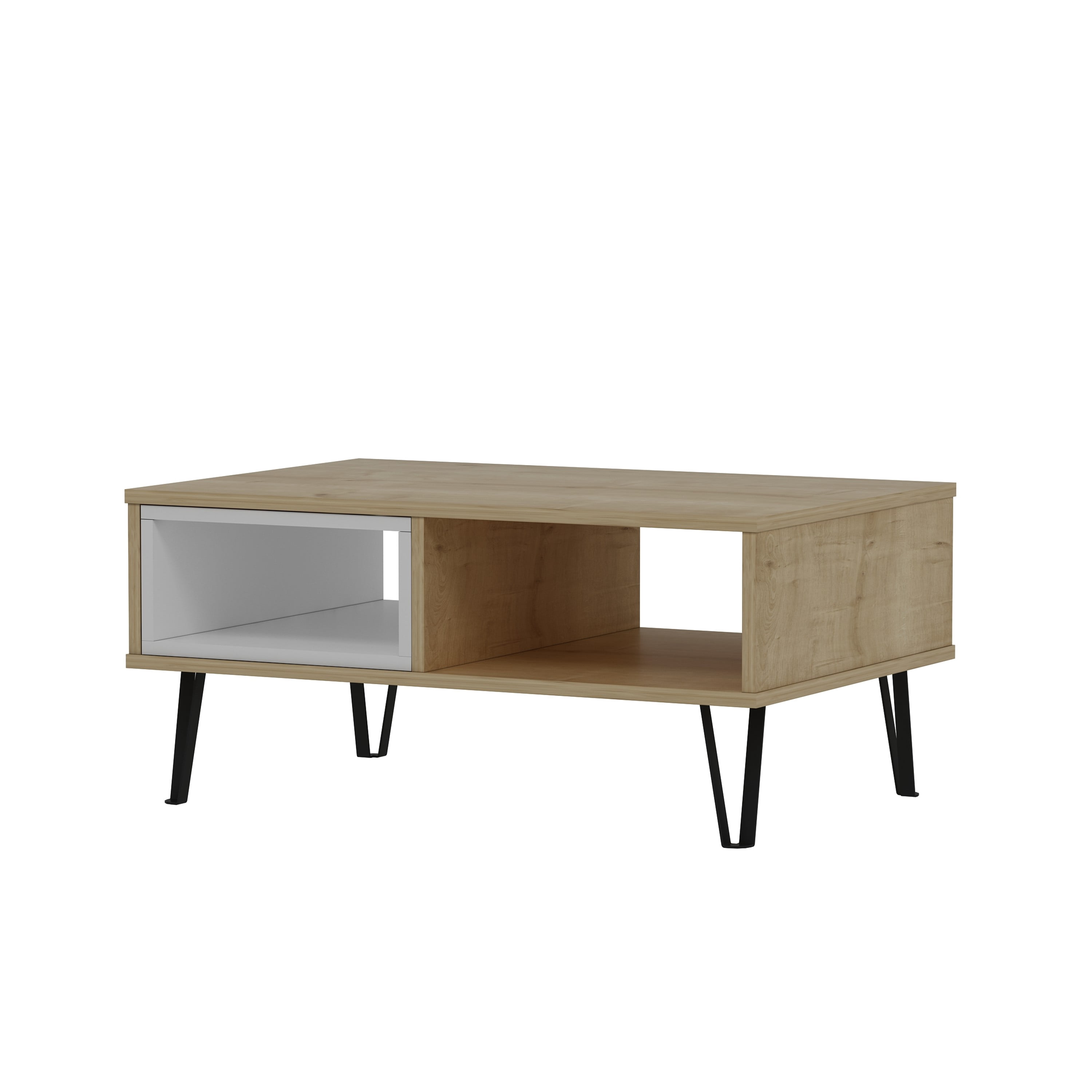 Ada Home Décor Modern Mendoz Wooden Rectangle Coffee Table, Oak