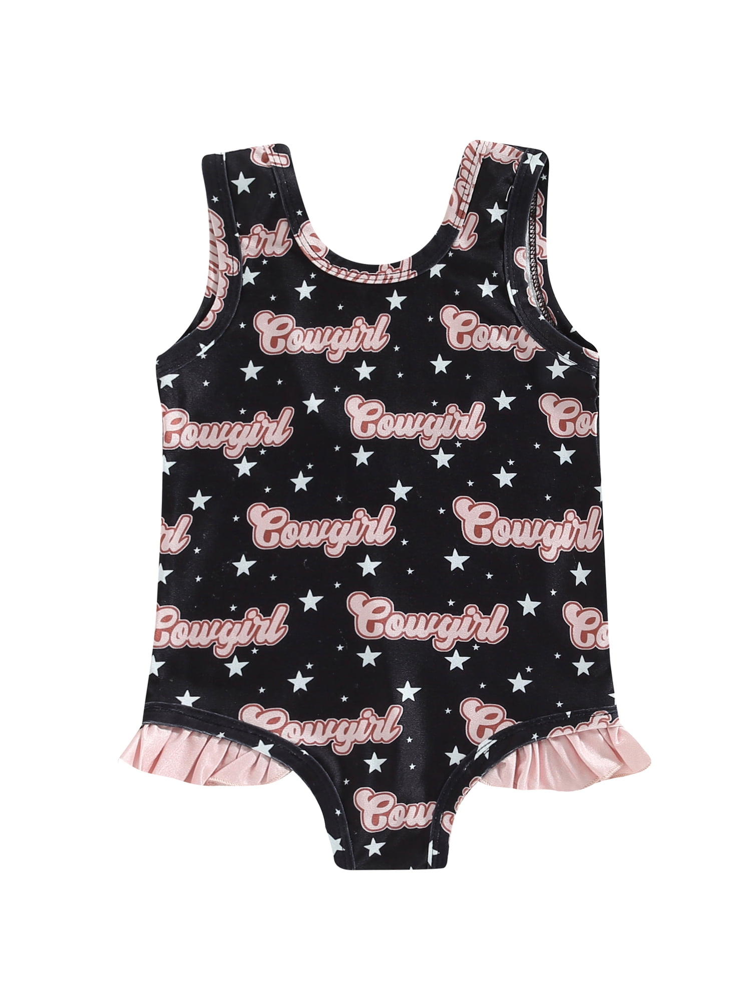 Bagilaanoe Toddler Baby Girl One-Piece Swimsuit Sleeveless Letter Print ...