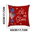 thumbnail image 3 of RuWeoMaa 4th of July Pillow Covers 18"x18" Soft Jacquard Chenille Throw Pillow Covers with Red Stripe Blue Star Flag Design,Farmhouse Pillow Covers for Independence Day Memorial Decor, 3 of 6