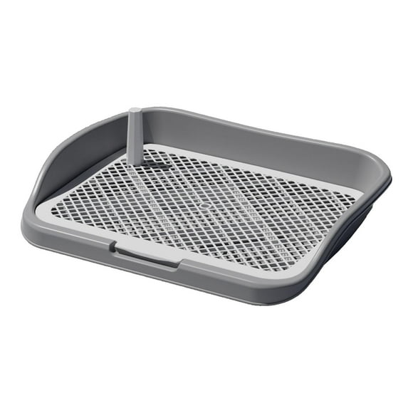 Wisewang Toilette pour Chien d'Intérieur Plateau de Pot pour Chien Confortable Support de Tapis Réutilisable Pipi Durable Gris 48x36.5x8.5cm