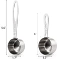 thumbnail image 4 of shiyou-Set of 8 Coffee Scoop, Stainless Steel Coffee Measuring Scoops 1/8 Cup, Including 4 Pack Short Handled and 4 Pack Long Handle Coffee Scoops for Coffee, Tea, Sugar and Milk, 30 ml, 4 of 4