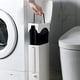 thumbnail image 3 of Yuarrent Bote de basura de plástico delgado, elegante y duradero para una gestión de residuos eficaz Cubo de basura con tapa Suministros de limpieza para el hogar S gris, 3 of 6