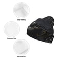 thumbnail image 3 of Susaid Ornate Dark Skull Book Print Winter Beanie for Men Women, Lined Beanie Soft Warm Knit Hat Ski Cuffed Cap, 3 of 6