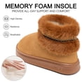thumbnail image 6 of Ecetana Women's Fuzzy Plush House Slippers Warm Memory Foam Indoor Outdoor Non-Slip Booties, 6 of 9