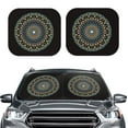 thumbnail image 2 of Haiem Dot Mandala Car Windshield Sun Shade (2 Pieces) Foldable Windshield Sun Shade Car Accessories for Truck SUV Pickup-Medium, 2 of 7