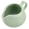 thumbnail image 1 of FELTECHELECTR Jarra de cerámica con asa para crema, jarra pequeña de porcelana para leche, jarra para café, salsas, ensaladas, leche, color verde, 1 of 6