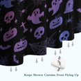 thumbnail image 6 of Purple Halloween Ghost Pumpkin Skull Pattern Shower Curtain 84"x72" ,Bathroom Decorative Shower Curtains Set with 12 Hooks,Modern Waterproof Washable Shower Curtain, 6 of 6