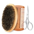 thumbnail image 1 of Brocha de afeitar, Brocha de afeitar profesional para hombres, Brocha de limpieza de barba, Brocha para barba facial, Meticulosamente diseñada, 1 of 8