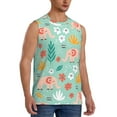 thumbnail image 2 of Gaeub Elephant and Flowers Men's Sleeveless Muscle Shirts Workout Tank Tops, Odor Protection and Comfortable - Small, 2 of 8