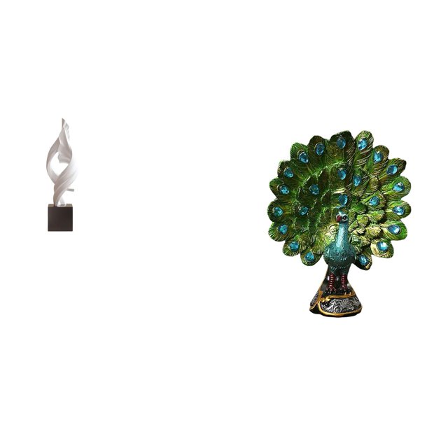 Estatua De Pavo Real De Arte Abstracto, Escultura Decorativa De Animal, Colección, Elegante Figura De Resina, Recuerdo Para Casa, Oficina, Mesa De Café, Dormitorio, Sala De Estar,