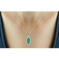 thumbnail image 6 of 4.00 Carat T.G.W. Emerald And White Diamond Accent Sterling Silver 3-Piece Marquise Jewelry Set, 6 of 7