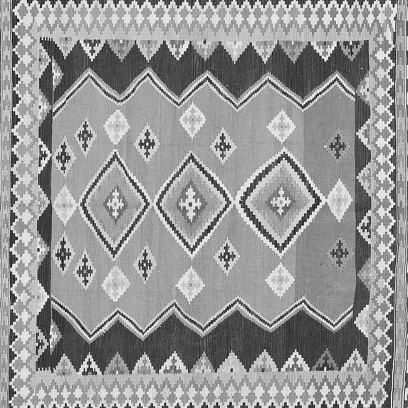 Ahgly Company Indoor Square Oriental Gray Traditional Area Rugs, 4' Square