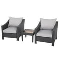 thumbnail image 3 of Noble House Antibes Outdoor 3 Piece Chat Set in Gray/Silver Cushions, 3 of 11