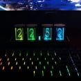 thumbnail image 4 of Labymos Table RGB Glow Tube Clock Walnut Wood Base Highlight LED Electronic Digital Alarm Clocks Timer 12 24 Hours Time System Adjustable 8 Display ModesChristmas Gift Home Decoration, 4 of 7