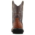 thumbnail image 3 of Roper Womens Chunk Rider Ostrich Embroidery Round Toe Cowboy  Mid Calf Boot, 3 of 7