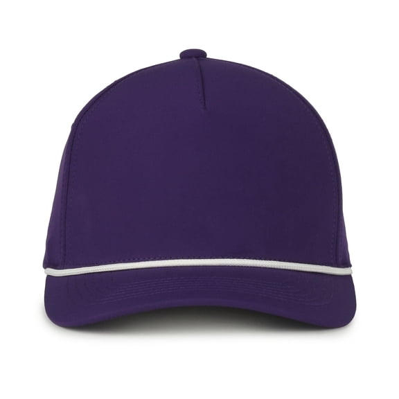 Outdoor Cap Rope Golf Hat – High Crown Structured Performance Cap with White Rope Accent, Adjustable Snapback, One Size, Purple