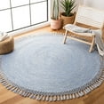 thumbnail image 2 of SAFAVIEH Sahara Michelangelo Solid Area Rug, Blue Denim, 5' x 5' Round, 2 of 7