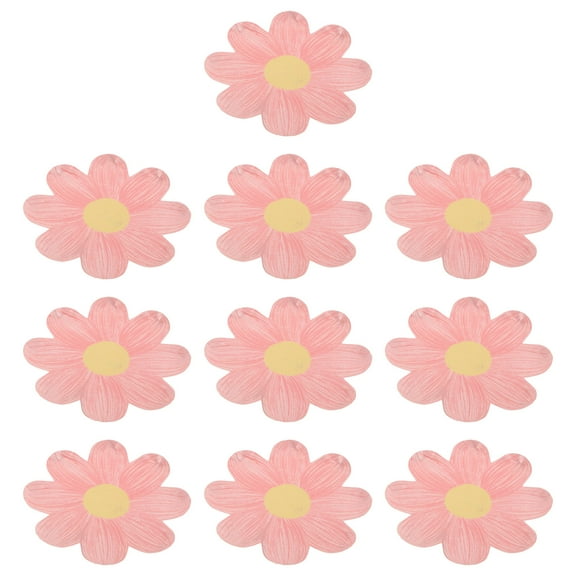 MLINS 10 Pcs Paper Plate Flower Dinner Plate Baby Girl Child 17.50X17.50X0.10CM Pink