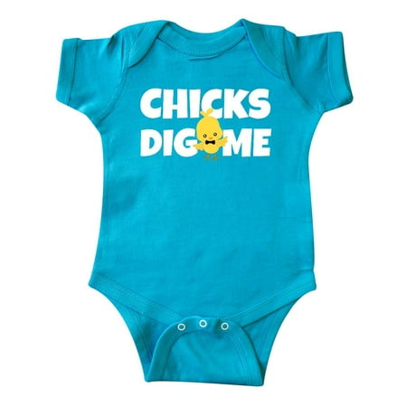 

Inktastic Chicks Dig Me with Bow Tie Gift Baby Boy Bodysuit