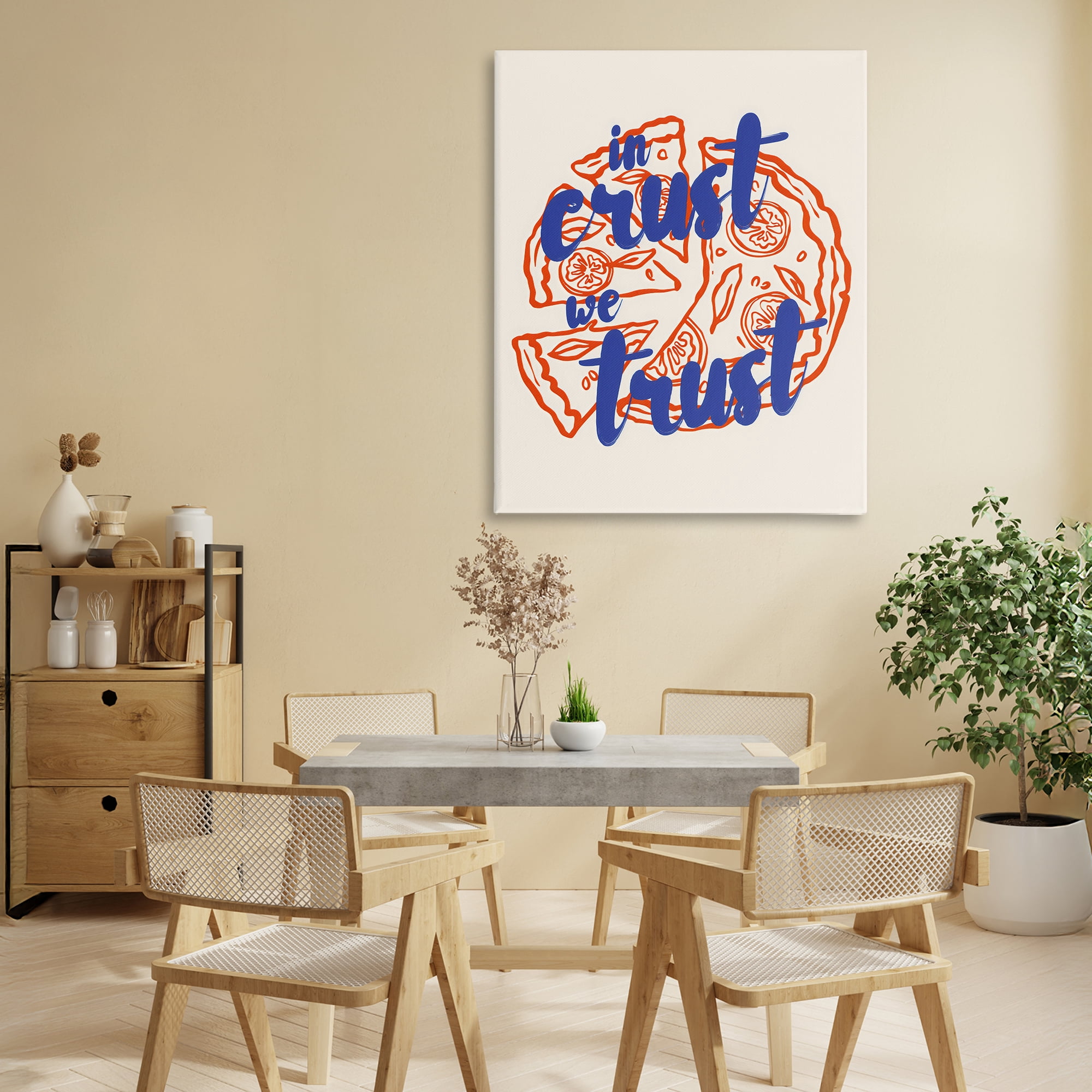 Stupell Industries In Crust We Trust Pizza Canvas Wall Art, design by The Prints Vibe